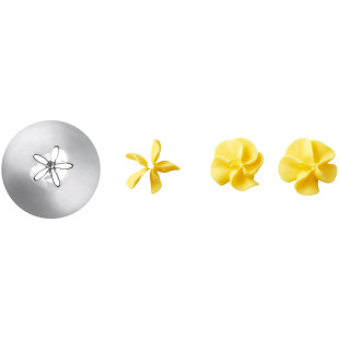 Douille en inox : fleur 4 mm  224 - Wilton