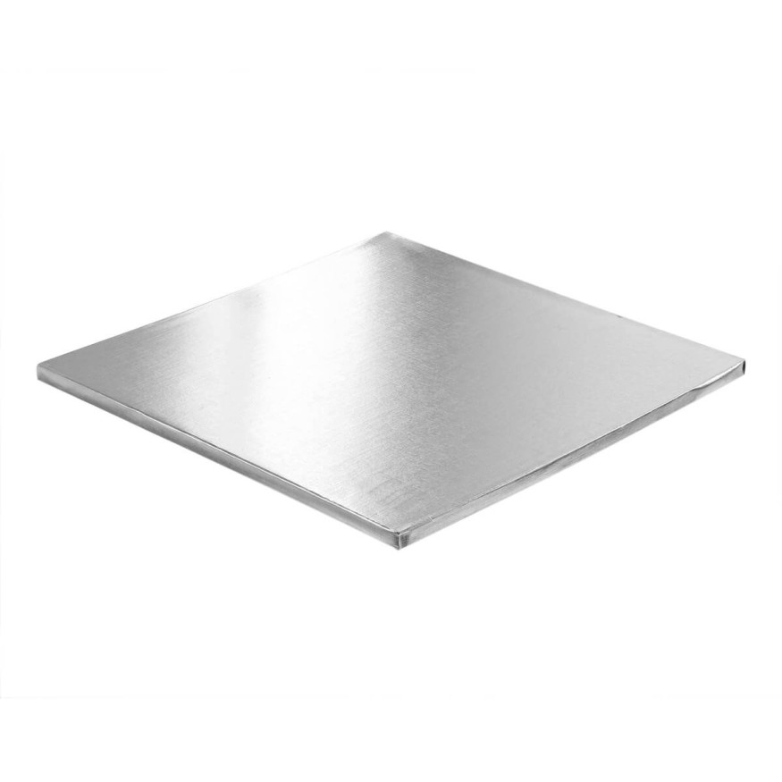 Cake drum : base épaisse pour gâteau carrée argentée 35 cm