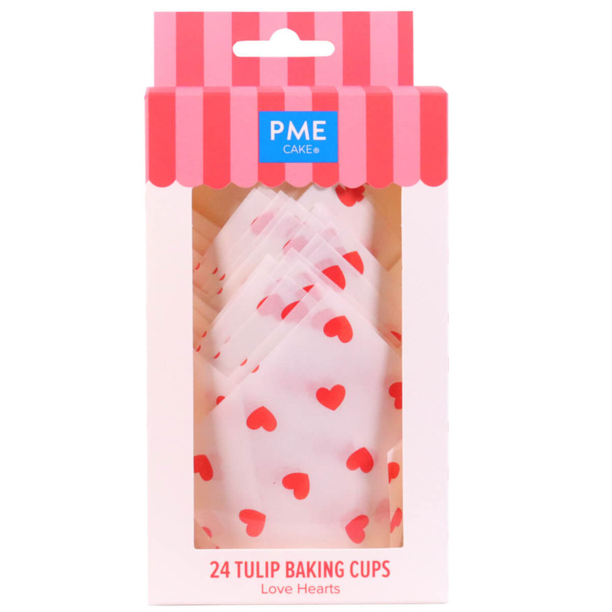 24 caissettes pour muffins et cupcakes en forme de tulipe en