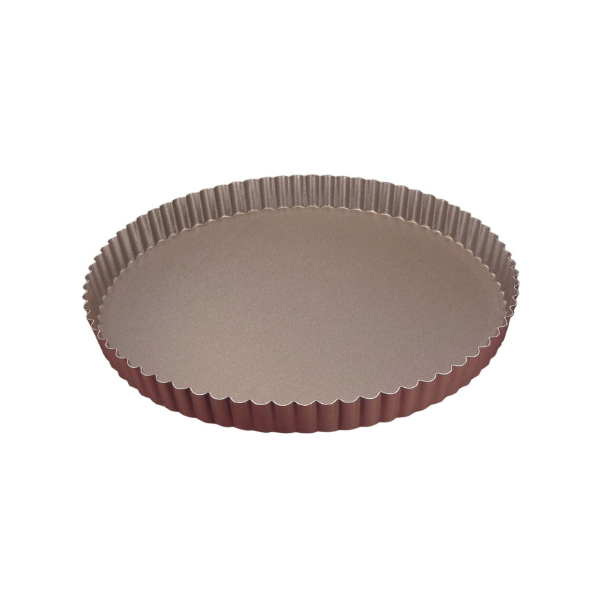 Moule à tarte avec fond fixe en métal antiadhérent 24 cm - Alice Délice