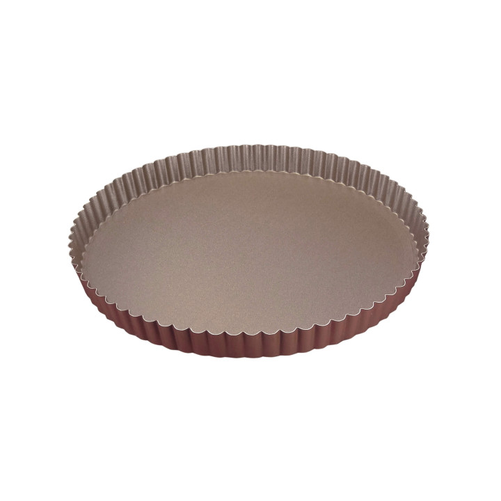 Moule à tarte avec fond fixe en métal antiadhérent 24 cm - Alice Délice
