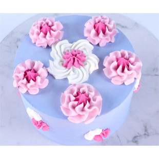 Set de douilles en inox cupcakes collection : fleur rose