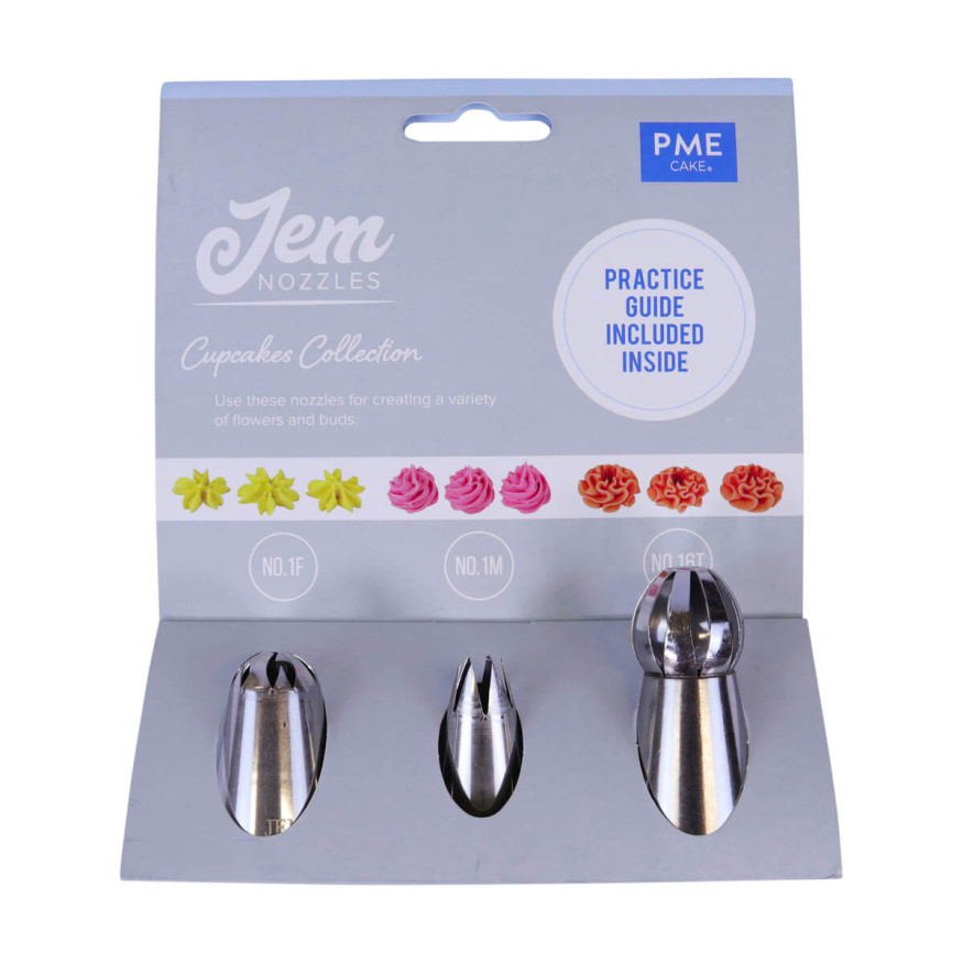Set de douilles en inox cupcakes collection : fleur rose