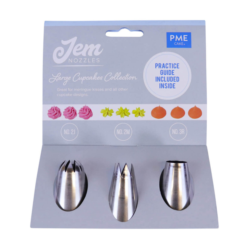 Set de douilles en inox large cupcakes collection : fleur rose
