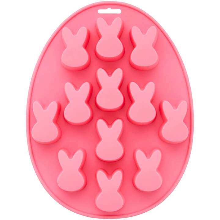 Moule en silicone 12 petits lapins de Pâques 4.5 cm - Wilton