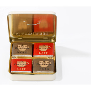 Boîte de 12 napolitains de chocolat au lait 38 % et noir 60%