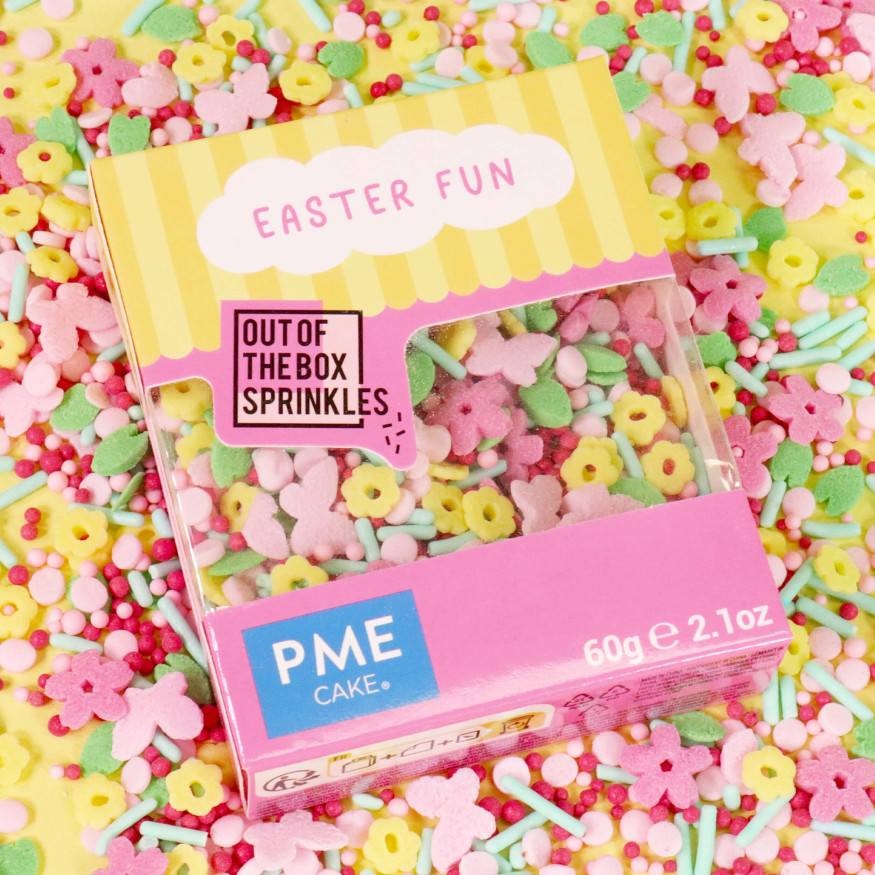 Décor à parsemer : mélange sprinkles de Pâques 60 gr - PME