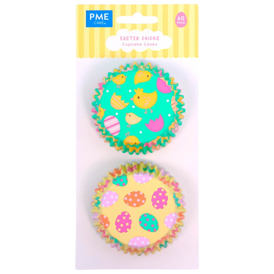 60 caissettes à cupcakes et muffins œufs et poussins de Pâques