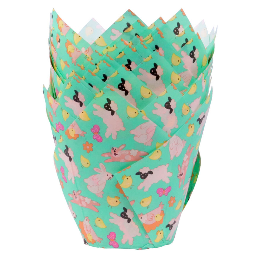24 caissettes pour muffins et cupcakes multicolores