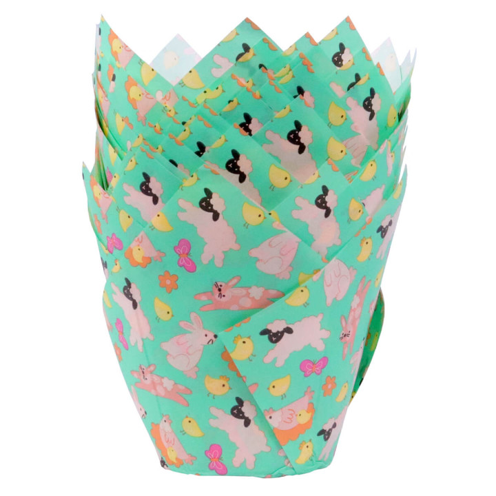 24 caissettes pour muffins et cupcakes multicolores