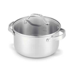 Faitout induction inox avec couvercle verre cicla 20 cm - Be