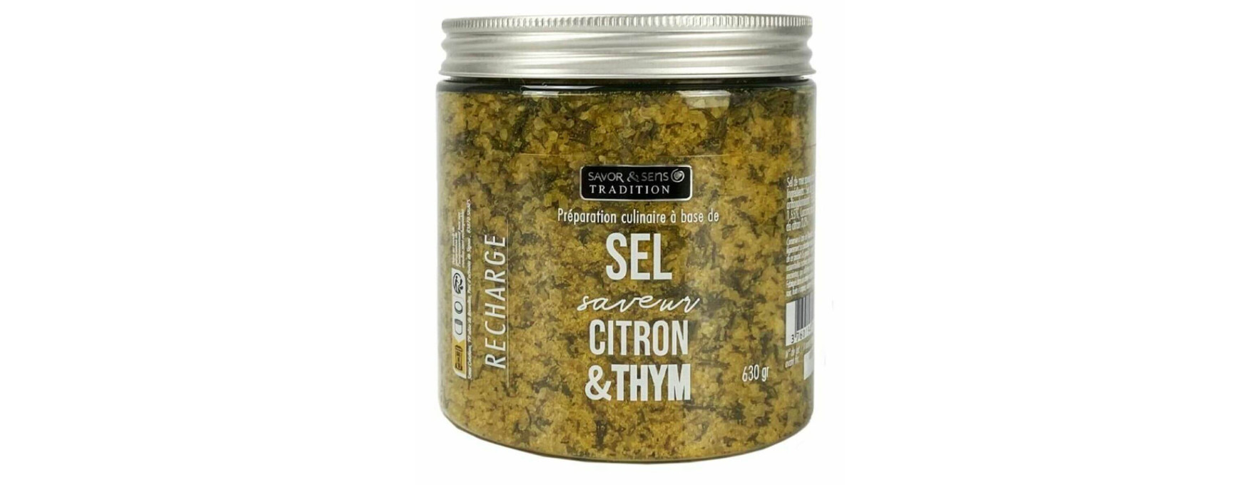 Sel au citron thym 630g - Savor et Sens