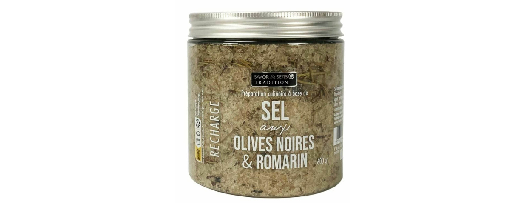 Sel aux olives noires et romarin 600g - Savor et Sens
