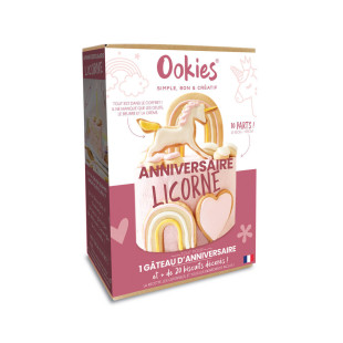 Box ustensiles et ingrédients : gâteau d'anniversaire Licorne