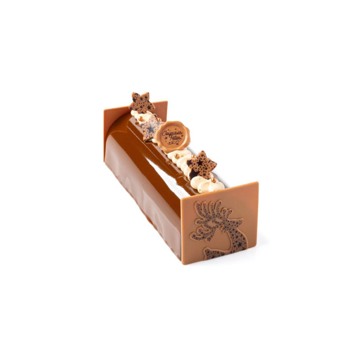 Set embouts bûche de Noël et décors alimentaires : Renne de Noël