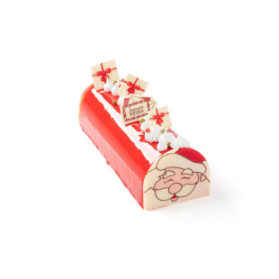 Set embouts bûche de Noël et décors alimentaires : Père Noël