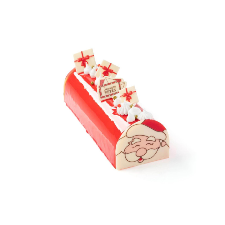 Set embouts bûche de Noël et décors alimentaires : Père Noël