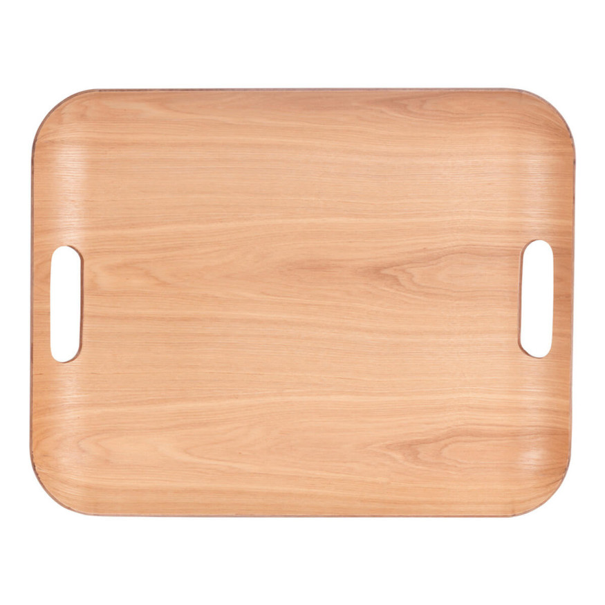 Plateau en bois naturel 40x25 cm avec poignées - Table passion