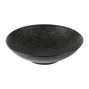 Assiette calotte 19cm en grès Vésuvio noir - Table passion