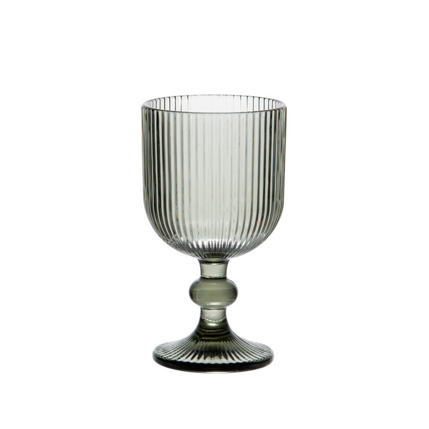 Boîte de 6 verres à pied 250ml Dolce gris - Table passion