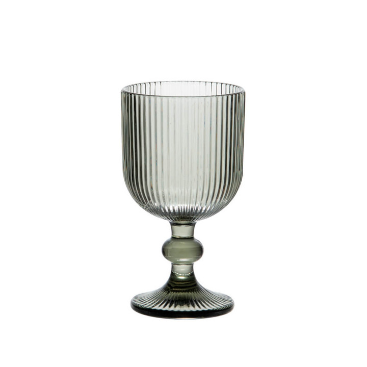 Boîte de 6 verres à pied 250ml Dolce gris - Table passion