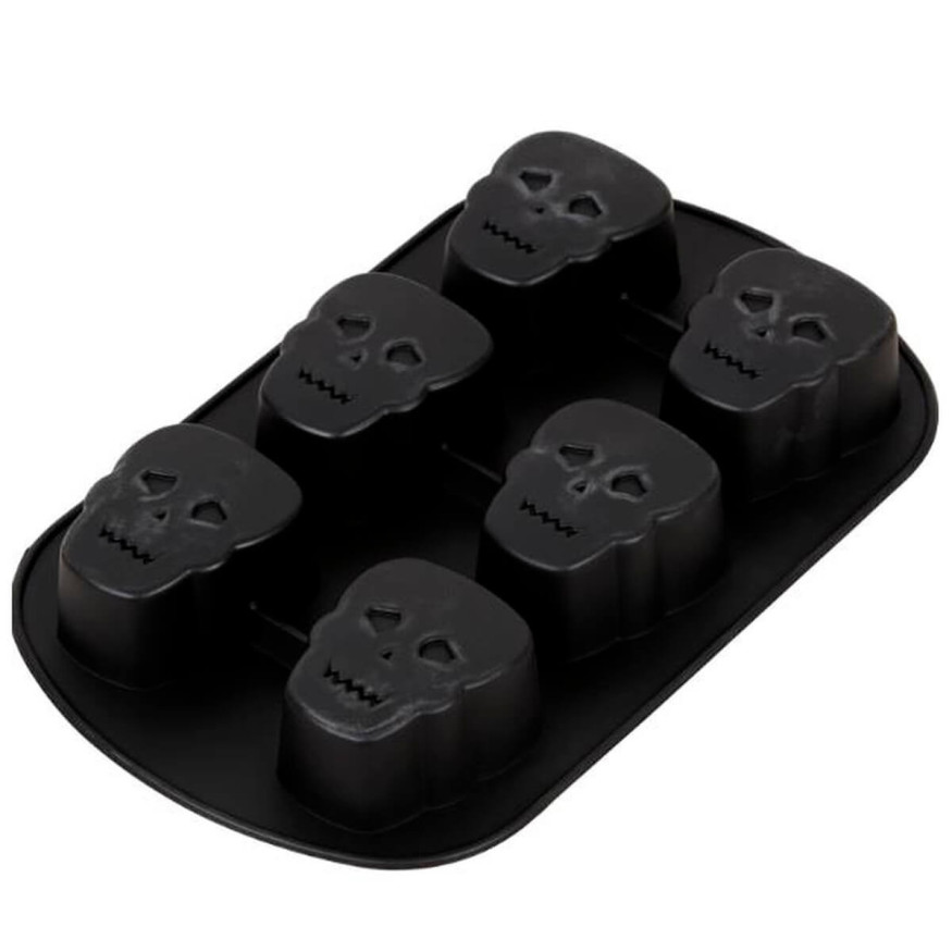 Moule en silicone 6 Crânes d´Halloween - Wilton