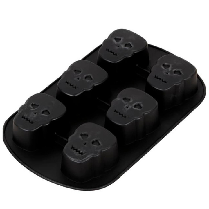 Moule en silicone 6 Crânes d´Halloween - Wilton