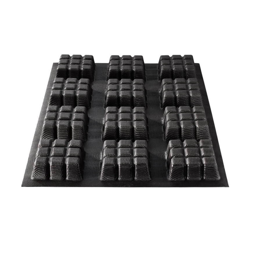 Moule en silicone et tricot de verre 12 petites tablettes