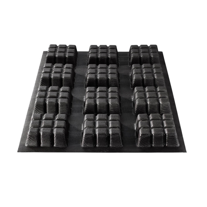 Moule en silicone et tricot de verre 12 petites tablettes