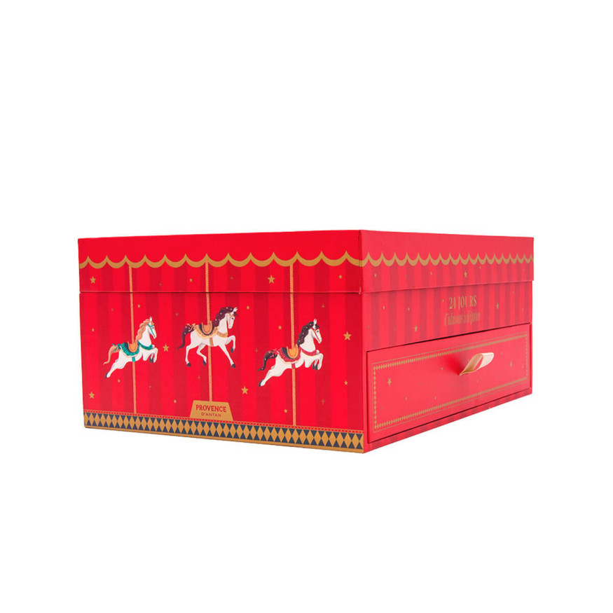 Calendrier de l´avent Carrousel de Noël bio : 24 sachets de tisanes et thés