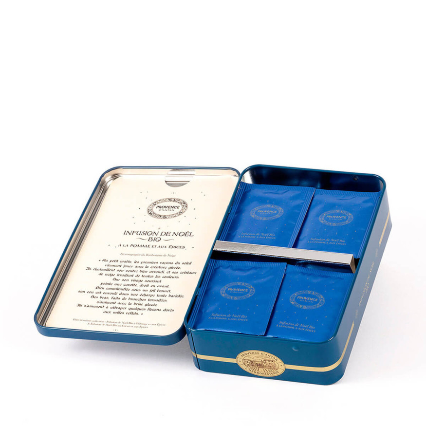 Coffret infusion de Noël bio : 24 sachets à la pomme et aux épices