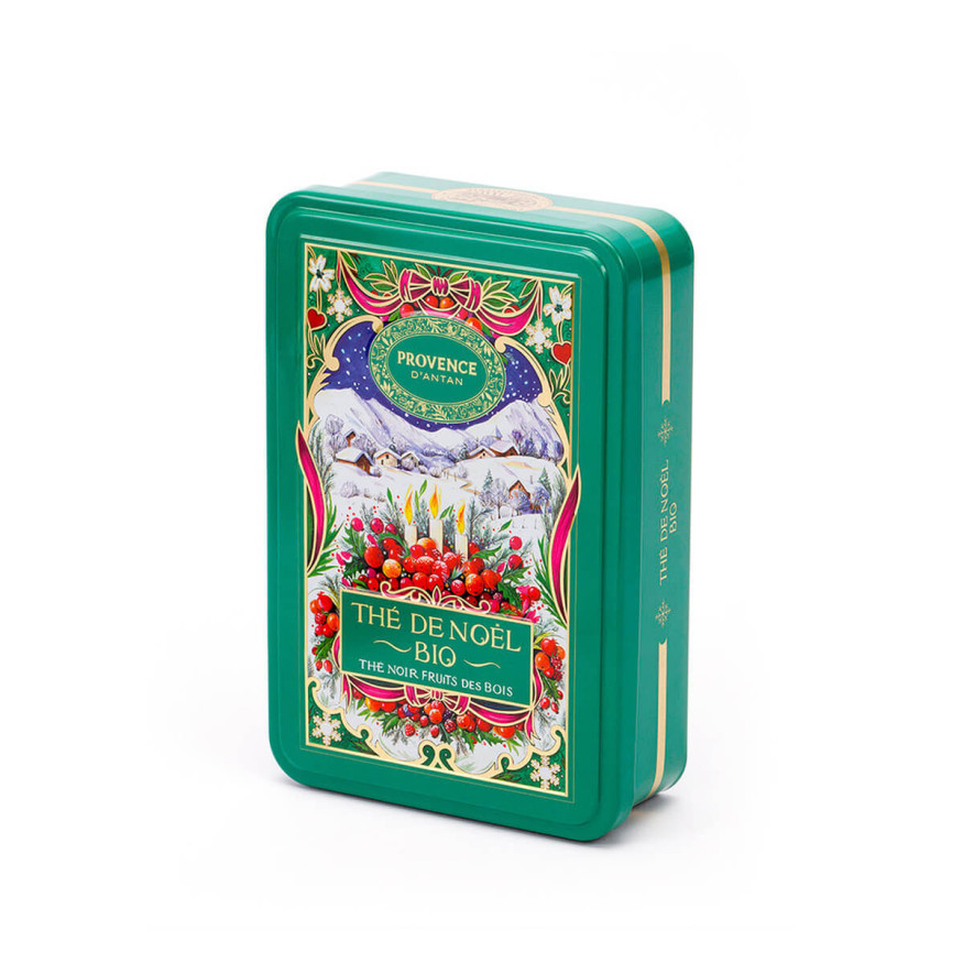 Coffret thé de Noël bio : 24 sachets fruits des bois 43.2 gr