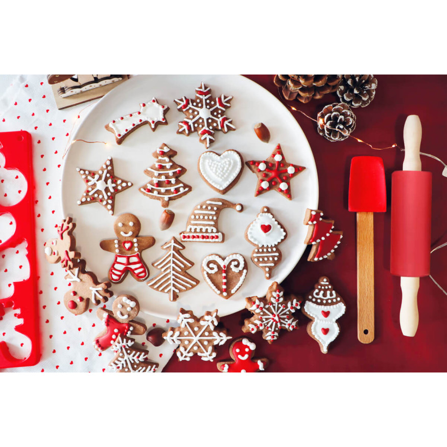 Coffret 4 ustensiles de pâtisserie pour enfants Noël