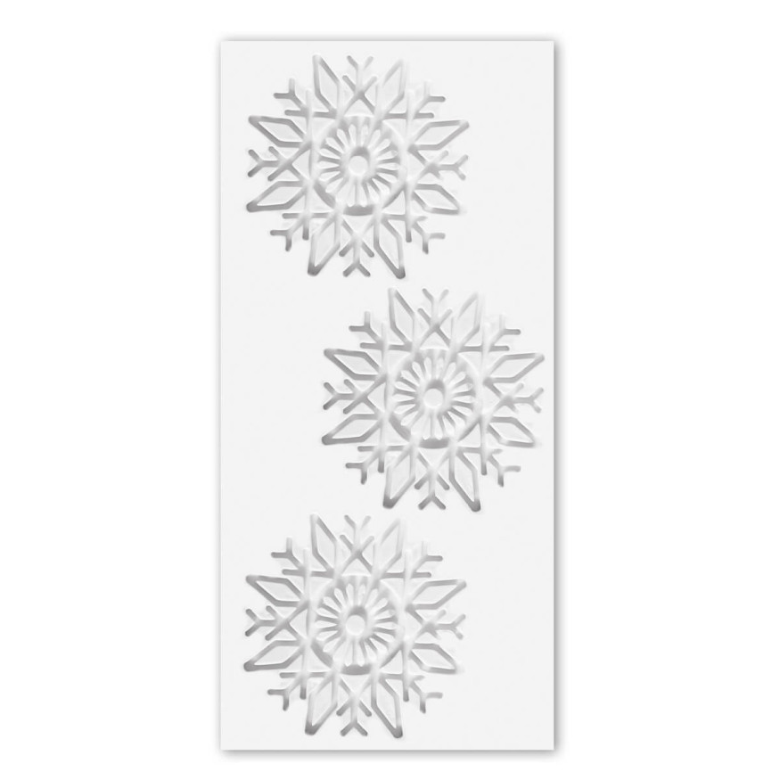 Tapis 3D en silicone pour décors Noël : flocon 18 x 28.3 cm