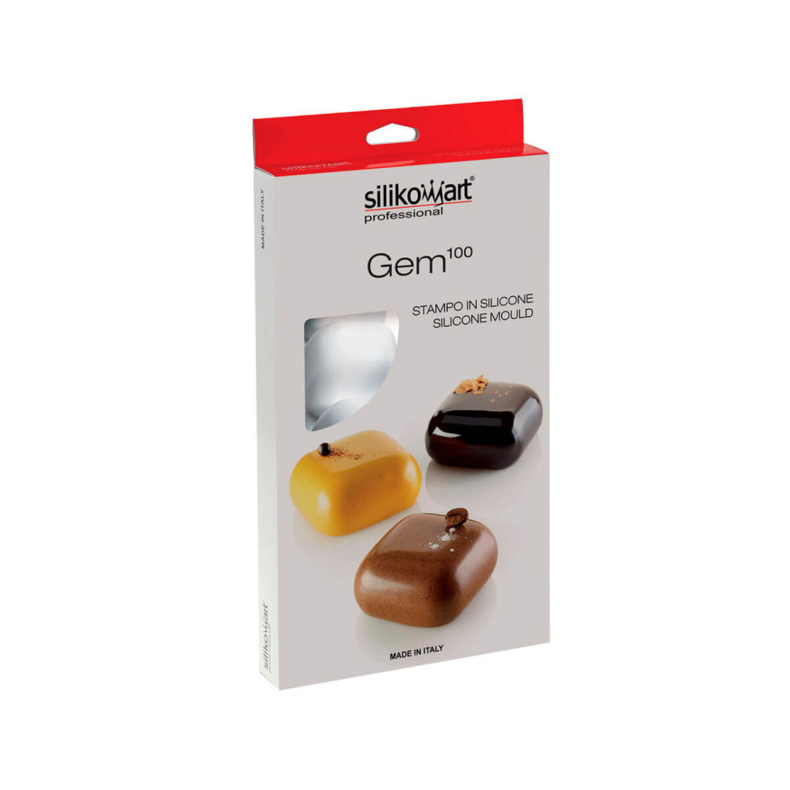 Moule en silicone 3D Gem 100 : 8 empreintes carrées 6.1 x 6.
