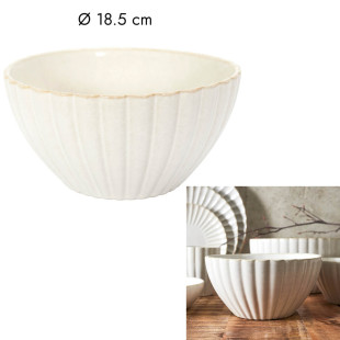 Saladier diam 18,5 cm Vlora en grès - Home décor factory