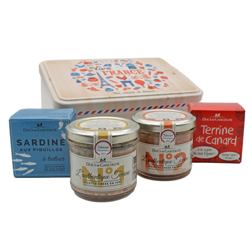Coffret Vive la France 4 terrines (2*65g + 2x90g) - ducs de Gascogne