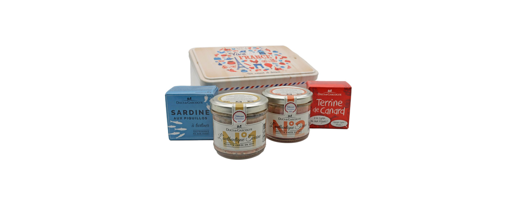 Coffret Vive la France 4 terrines (2*65g + 2x90g) - ducs de Gascogne