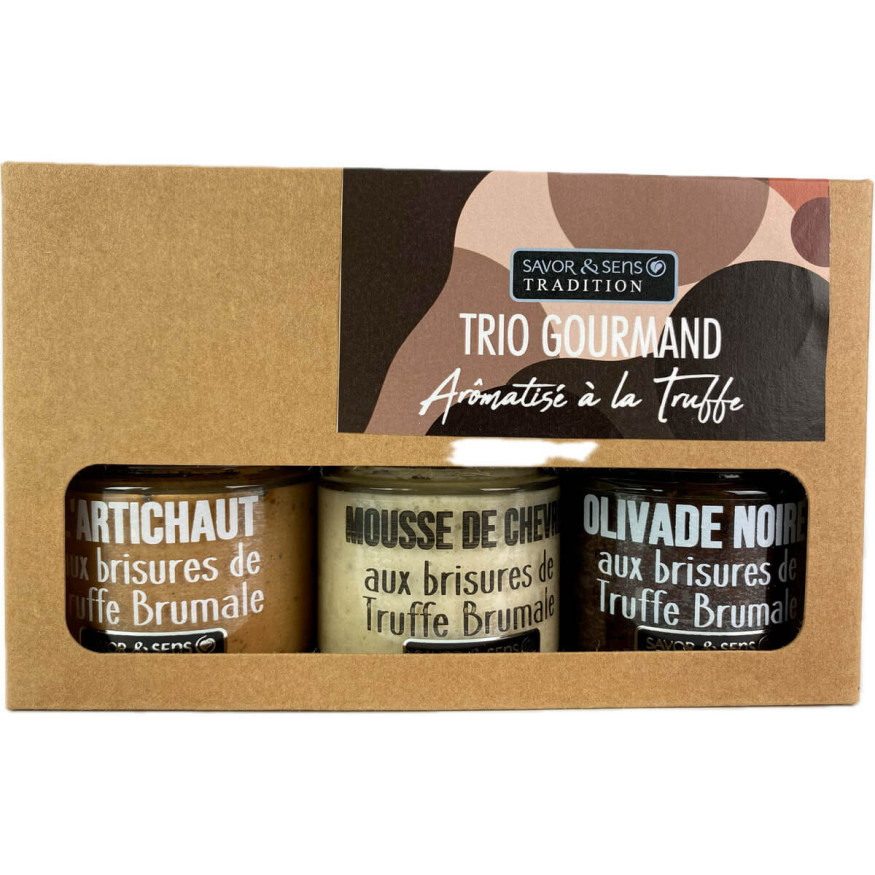 Coffret kraft 3 tartinables à la truffe - Savor et Sens