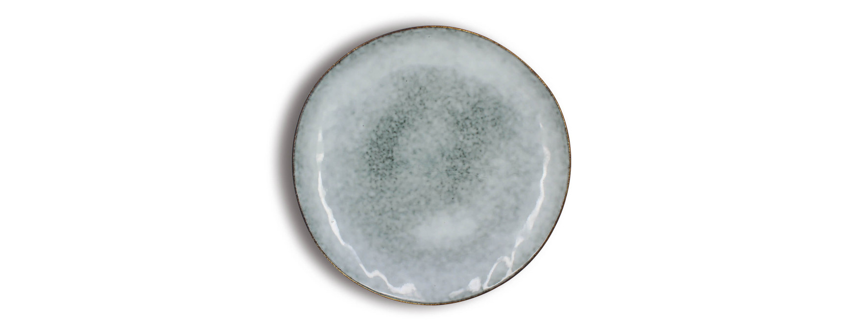 Assiette plate 27,5 cm Aronal en grès bleu - Ogo living