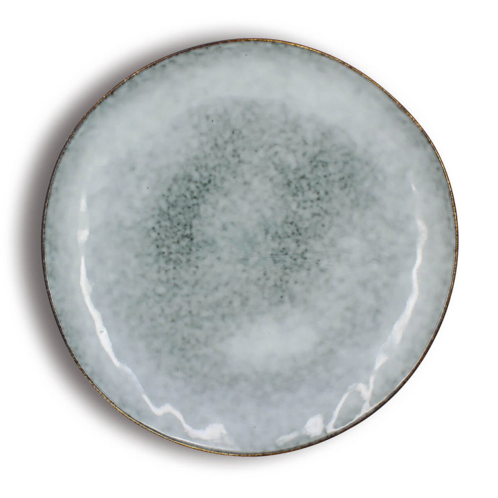 Assiette plate 27,5 cm Aronal en grès bleu - Ogo living