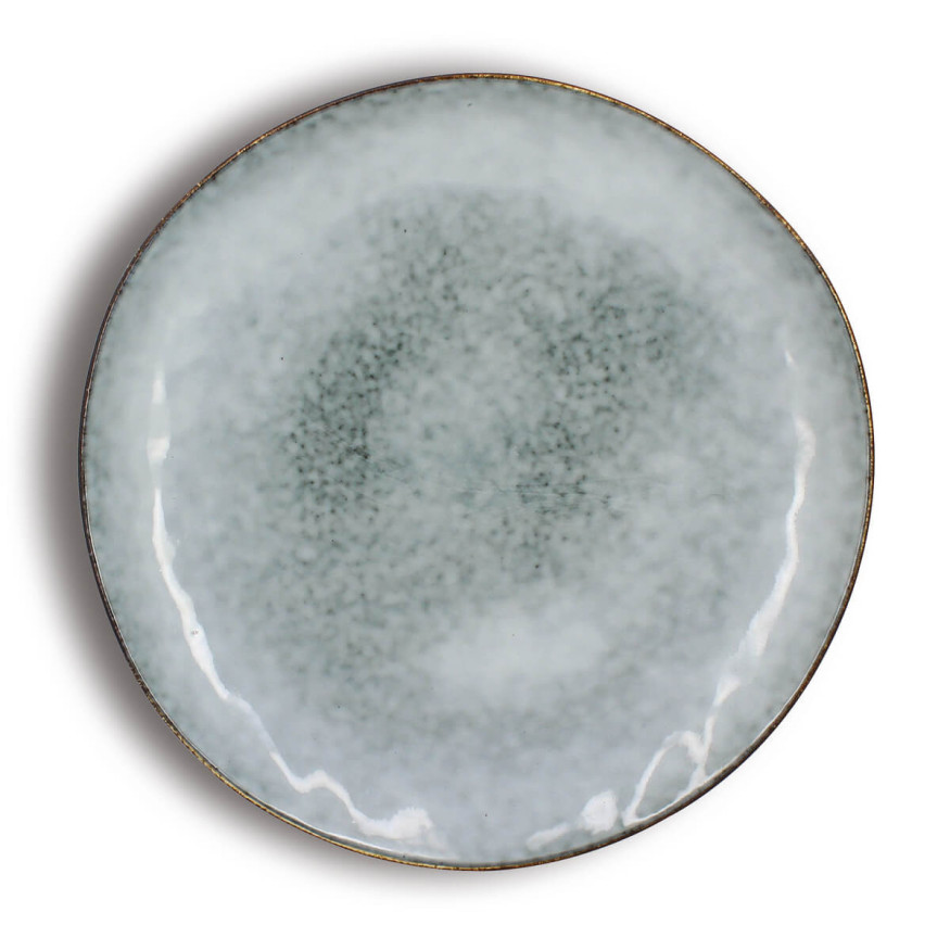 Assiette plate 27,5 cm Aronal en grès bleu - Ogo living