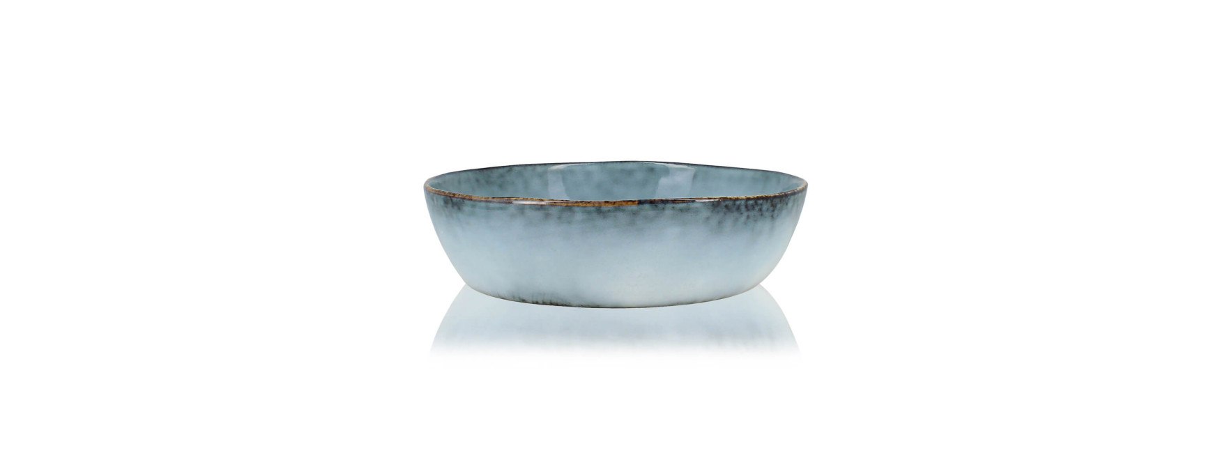Assiette coupe 16 cm Aronal en grès bleu - Ogo living