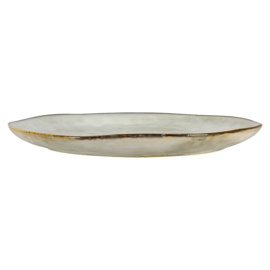 Assiette plate 27,5 cm Boral en grès beige - Ogo living
