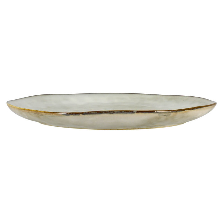 Assiette plate 27,5 cm Boral en grès beige - Ogo living
