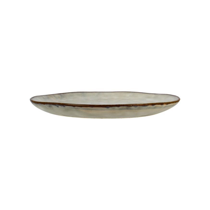 Assiette dessert 20 cm Boral en grès beige - Ogo living