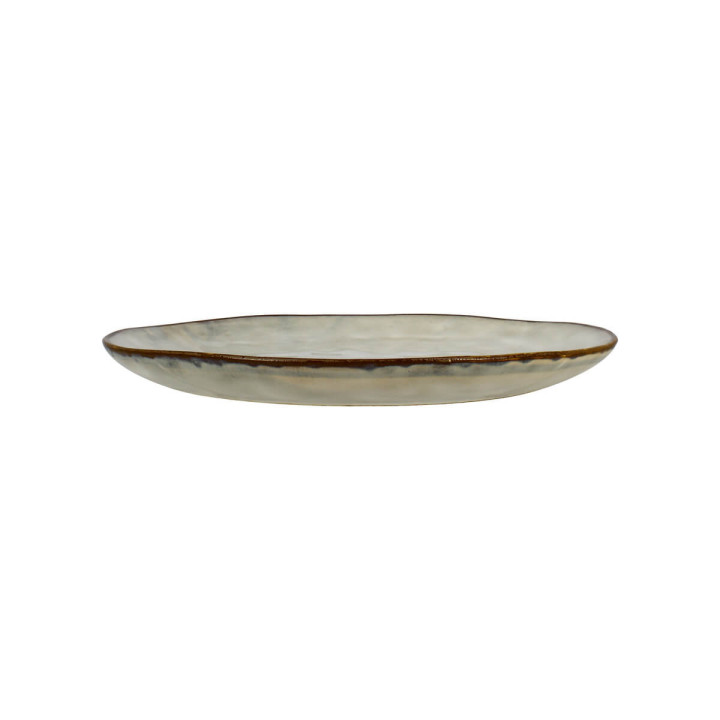 Assiette dessert 20 cm Boral en grès beige - Ogo living