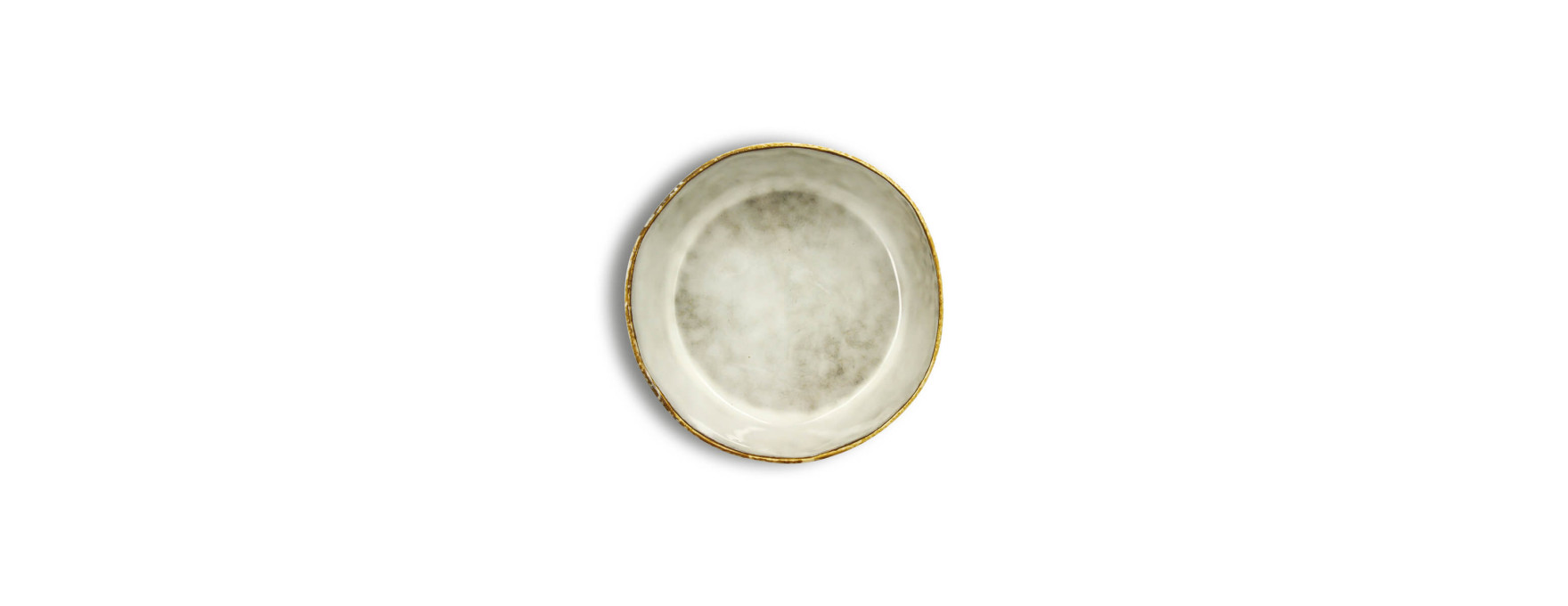 Assiette coupe 16 cm Boral en grès beige - Ogo living