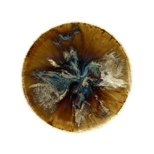 Assiette calotte 21 cm en porcelaine marron Volcano - Novast