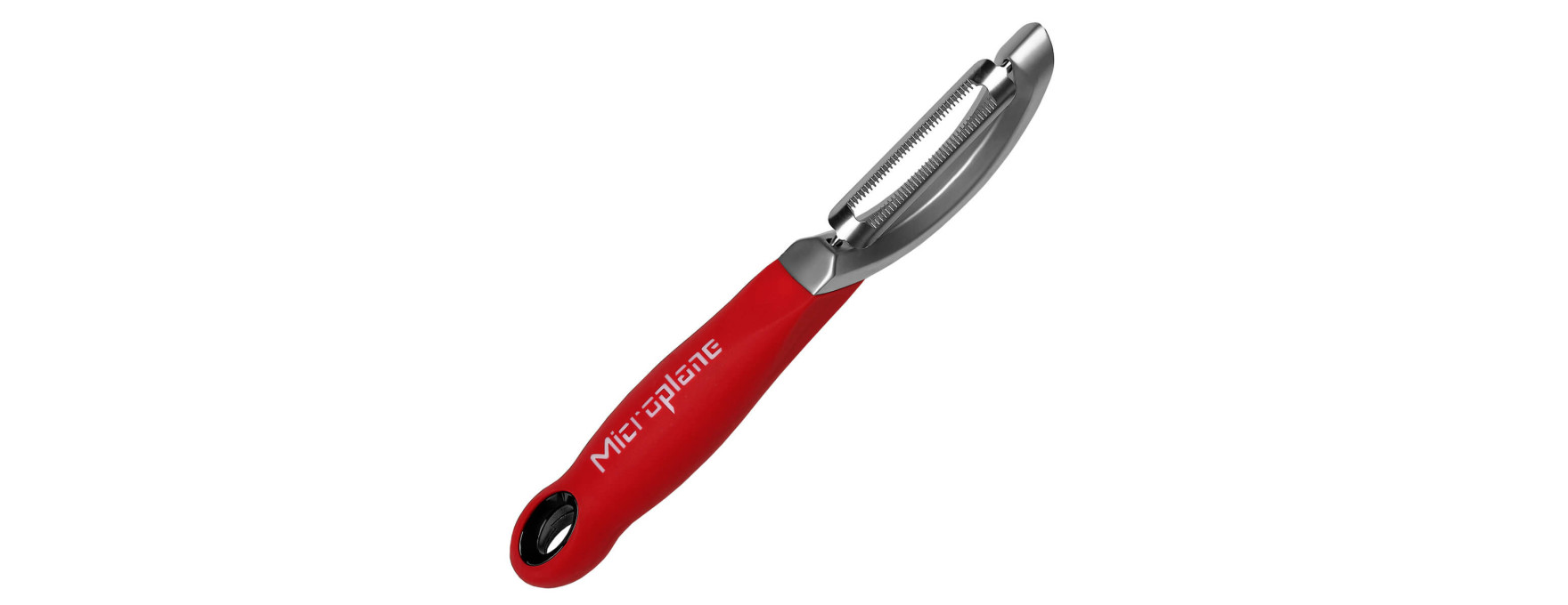 Eplucheur à lame dentelée pivotante rouge - Microplane